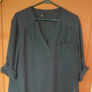 Sheer Slate Grey Maurice’s Top